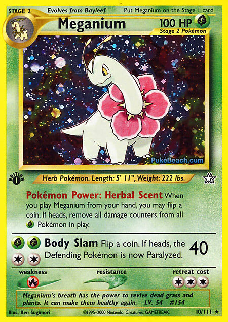 Carta de la expansión Neo Genesis