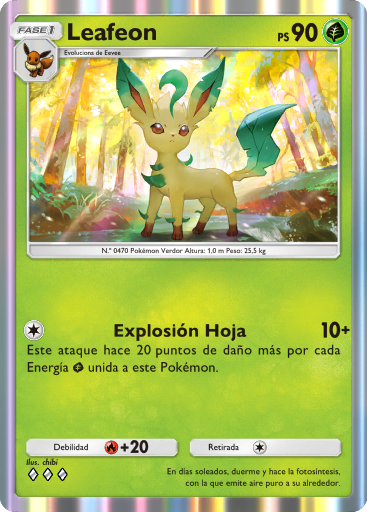 Carta de la expansión Arboleda de Eevee