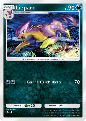 Carta de la expansión Arboleda de Eevee