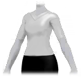 Camiseta con cuello en pico(Blanco)