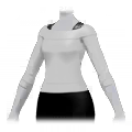Camiseta de cuello barco(Blanco)