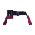 Riñonera de cuero de Córax(Negro y magenta)