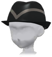 Fedora con raya(Negro)