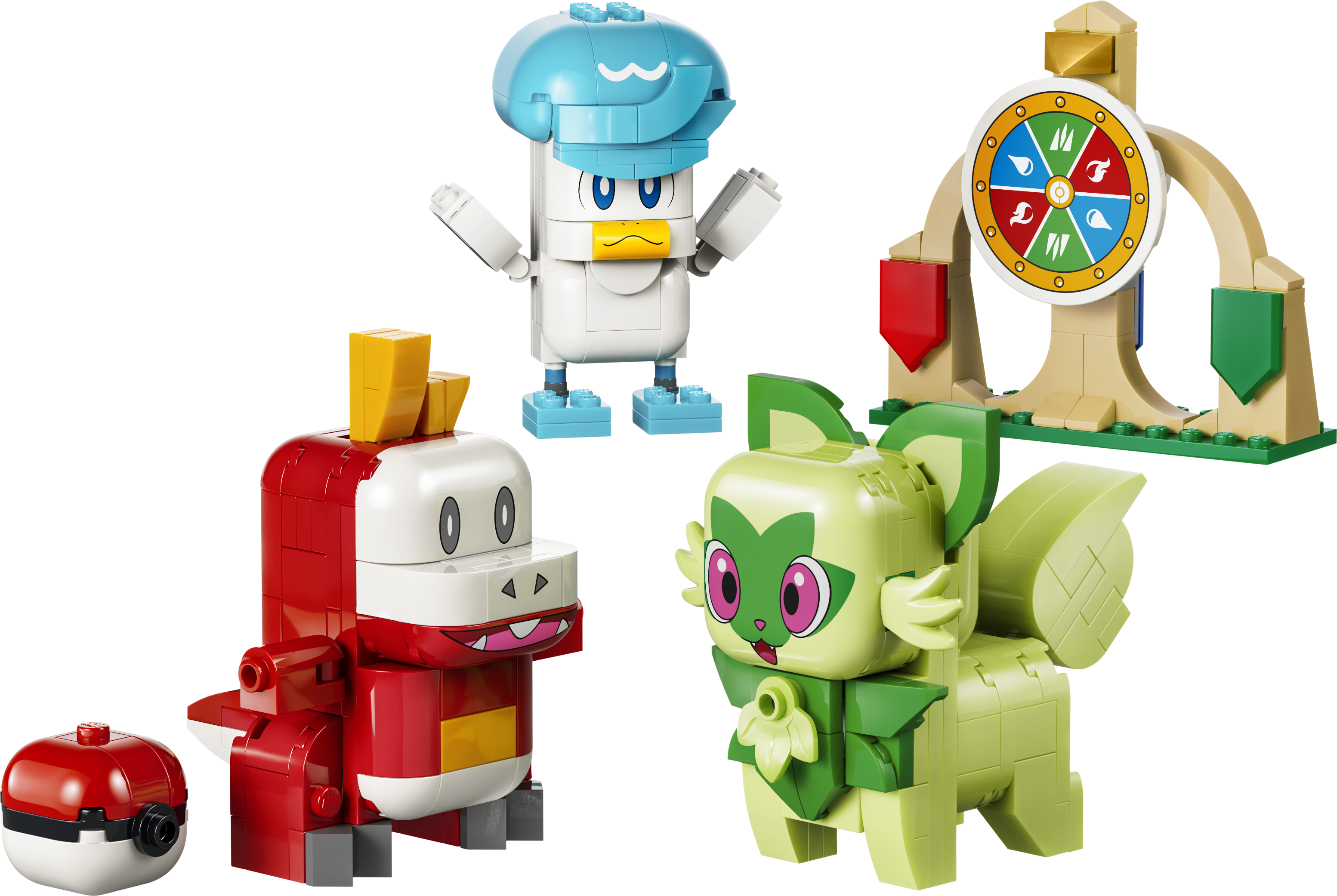 Sprigatito, Fuecoco and Quaxly Battle - LEGO Pokémon