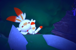 Fotografía de Scorbunny de ★★ en New Pokémon Snap
