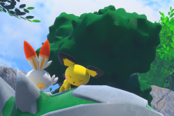 Fotografía de Scorbunny de ★★★ en New Pokémon Snap
