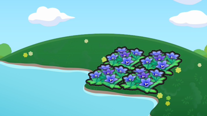 Lecho de flores majestuoso ribereño