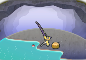 Hot-spring fishing spot