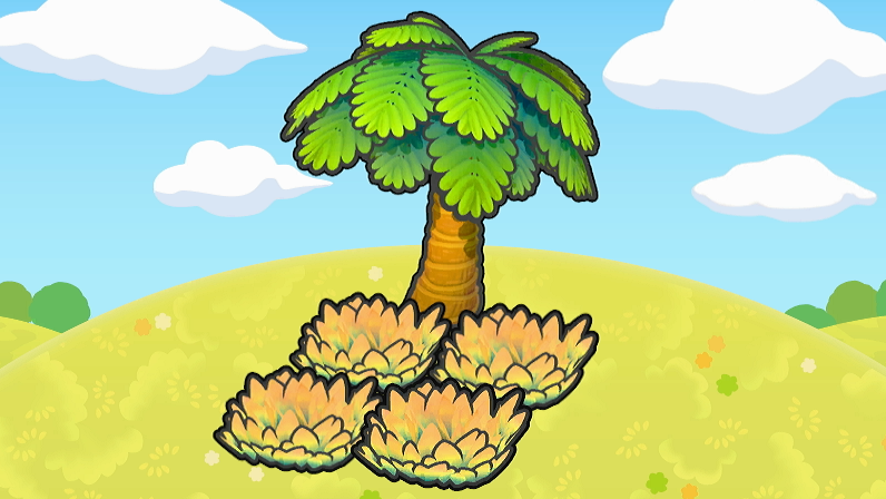 Árbol con herbazal amarillo