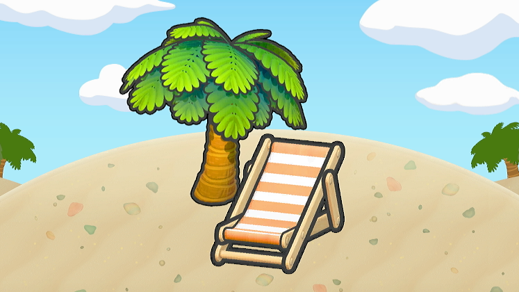 Silla de playa a la sombra