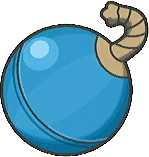 Bola de pirotecnia azul