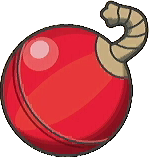 Bola de pirotecnia roja