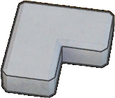 Bordillo de hormigón esquina