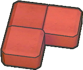 Bordillo de ladrillo esquina