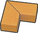 Bordillo de madera esquina