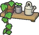 Estante decorativo con plantas