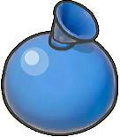 Globo de pintura azul