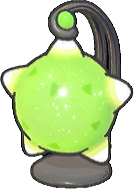 Lámpara meteoro verde