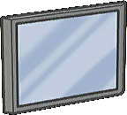 Panel de cristal diagonal