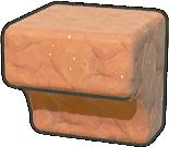 Roca marrón claro tallada