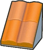 Tejado de ladrillo inclinado