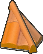 Tejado de ladrillo saliente