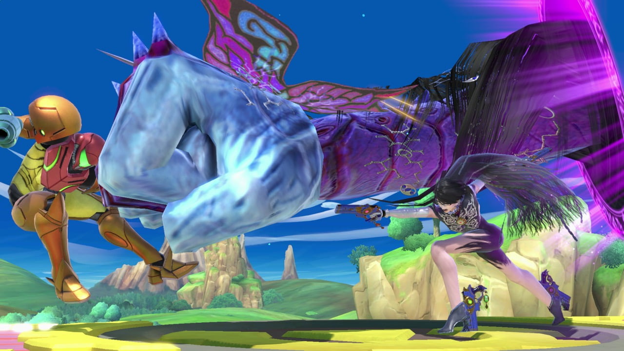 Screenshot de Bayonetta en Super Smash Bros. Ultimate