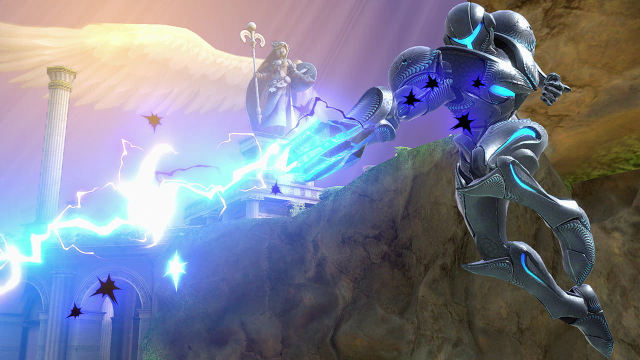 Screenshot de Samus oscura en Super Smash Bros. Ultimate