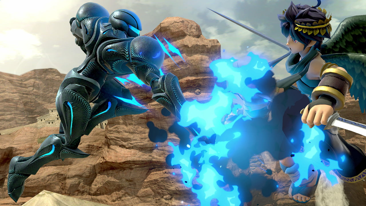 Screenshot de Samus oscura en Super Smash Bros. Ultimate