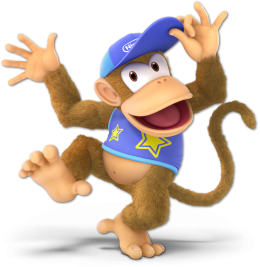 Screenshot de Diddy Kong en Super Smash Bros. Ultimate