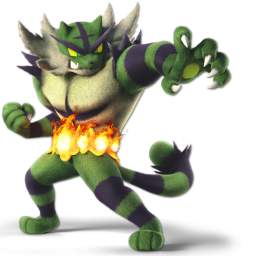 Screenshot de Incineroar en Super Smash Bros. Ultimate