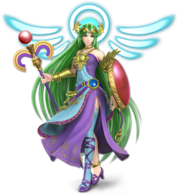 Screenshot de Palutena en Super Smash Bros. Ultimate