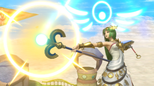 Screenshot de Palutena en Super Smash Bros. Ultimate
