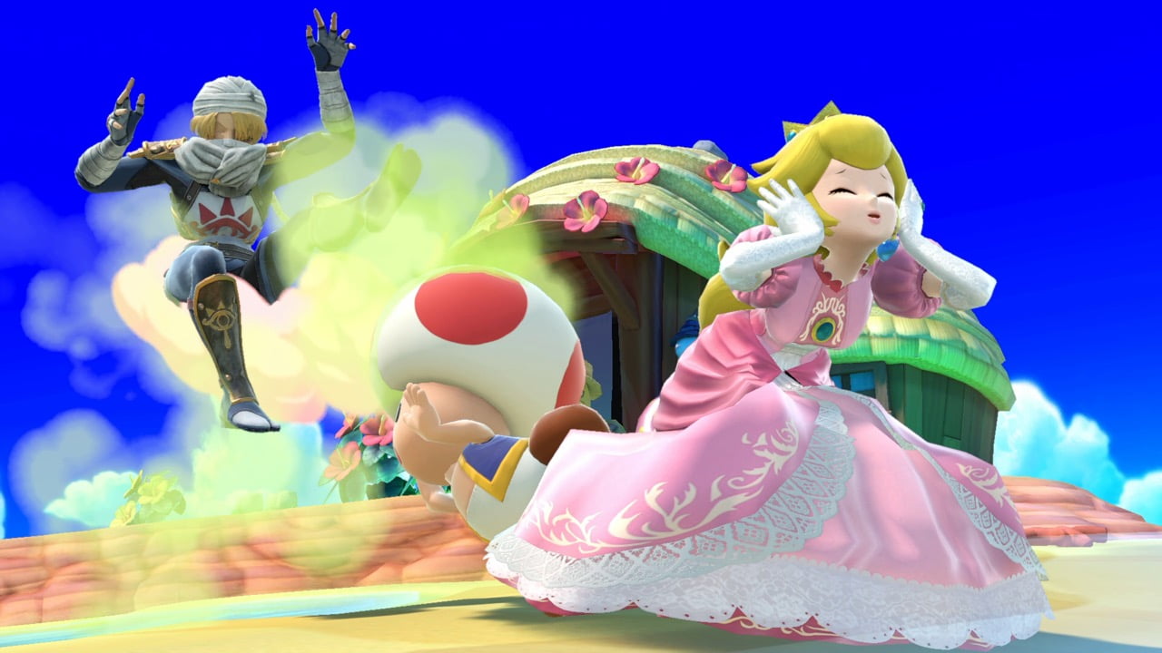 Screenshot de Peach en Super Smash Bros. Ultimate
