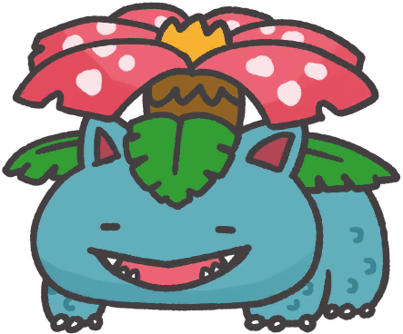 Venusaur en Pokémon Smile