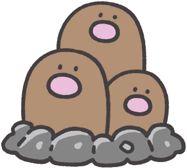 Dugtrio en Pokémon Smile