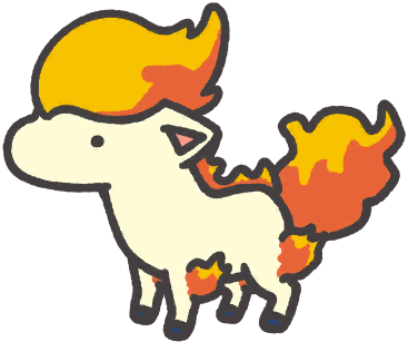 Ponyta en Pokémon Smile