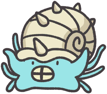 Omastar en Pokémon Smile