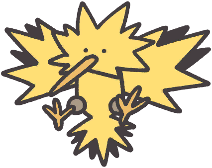 Zapdos en Pokémon Smile