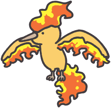 Moltres en Pokémon Smile