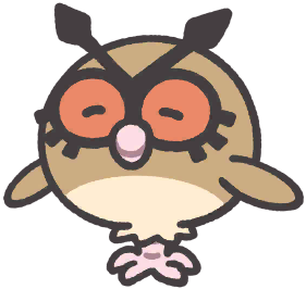 Hoothoot en Pokémon Smile