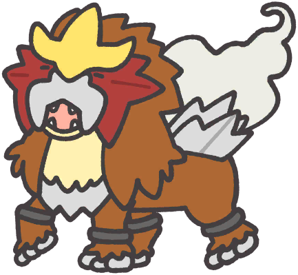 Entei en Pokémon Smile