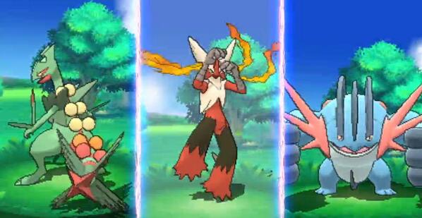Consigue ya las Megapiedras de Sceptile, Blaziken y Swampert